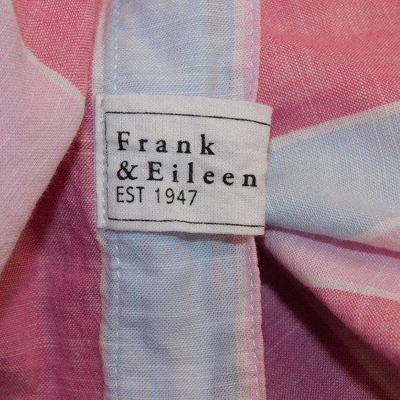 Frank & Eileen - Eileen Relaxed Button Up Shirt Woven In Italy Size Medium - Picture 14 of 14